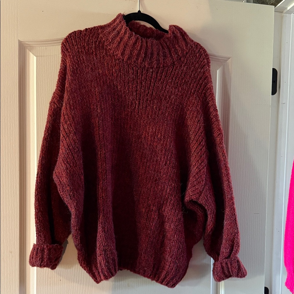 Chunky & Cozy Burgundy Sweater